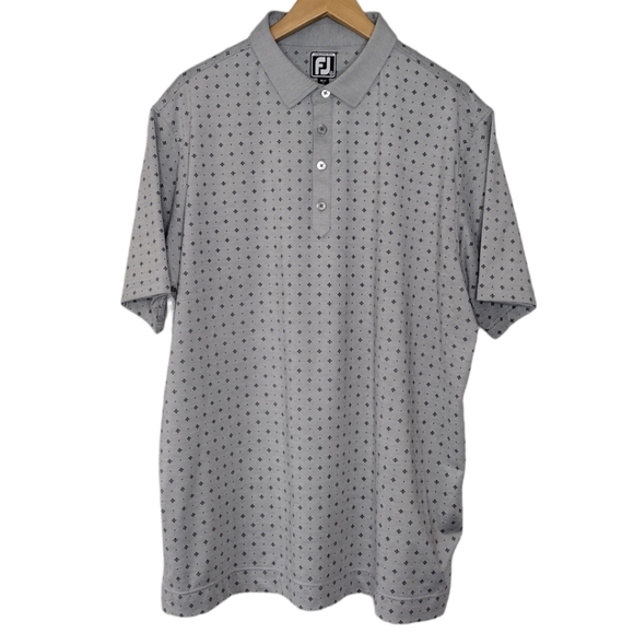 FootJoy Men's Athletic Fit Active Golf Short Sleeve Polo Shirt - Picture 1 of 14